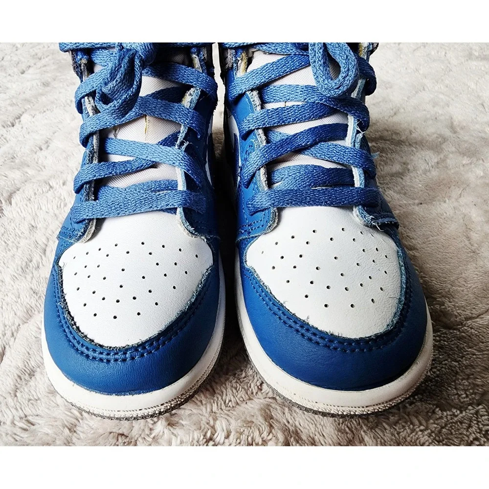 Nike Air Jordan 1 Retro High OG True Blue Toddler Shoes 9C